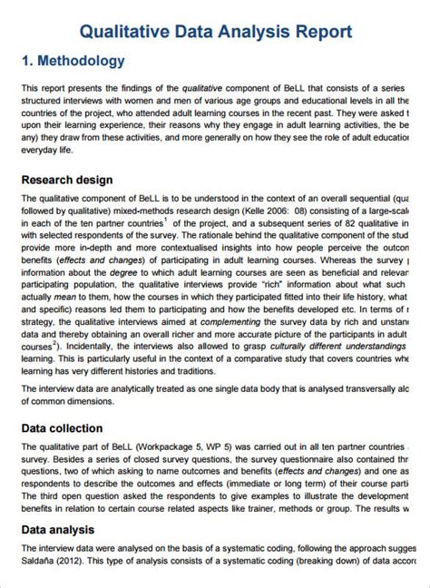 laboratory qualitative analysis|example of qualitative research report.